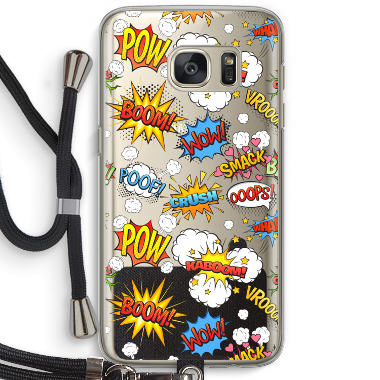 Pow Smack: Samsung Galaxy S7 Transparant Hoesje met koord