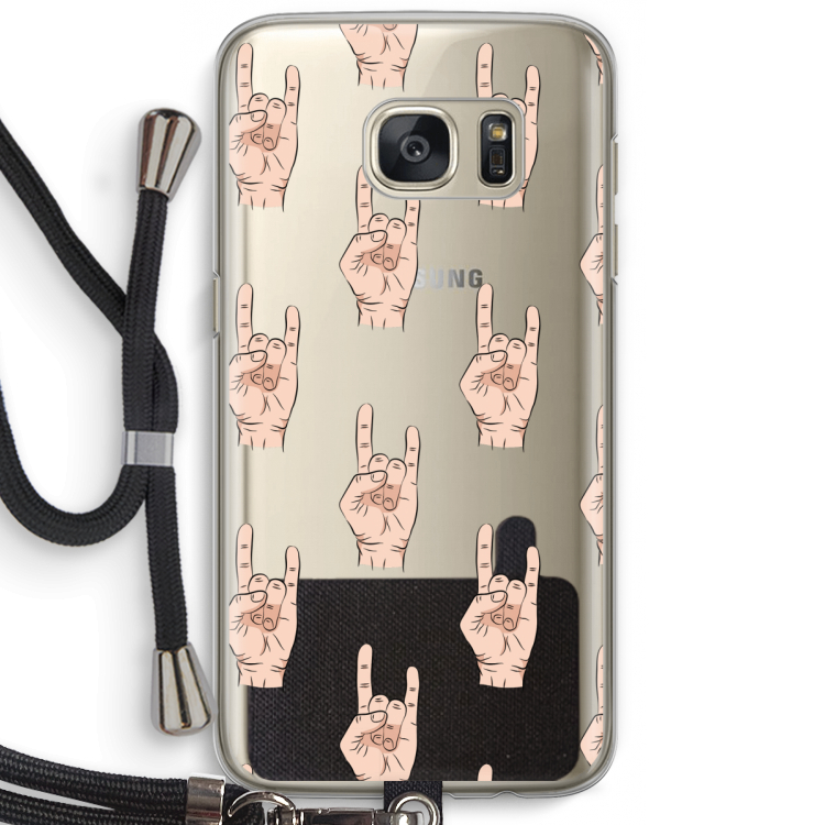 Rock: Samsung Galaxy S7 Transparant Hoesje met koord
