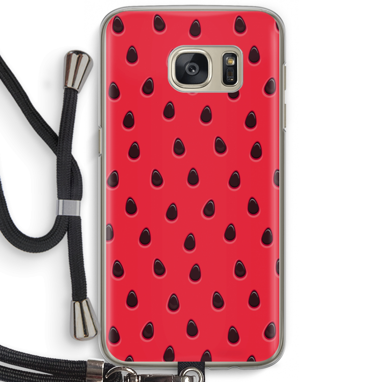 Watermelon: Samsung Galaxy S7 Transparant Hoesje met koord