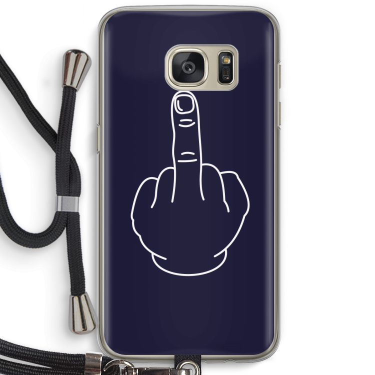 F**k U: Samsung Galaxy S7 Transparant Hoesje met koord
