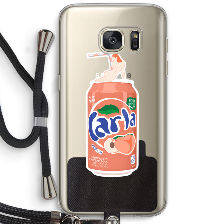 S(peach)less: Samsung Galaxy S7 Transparant Hoesje met koord
