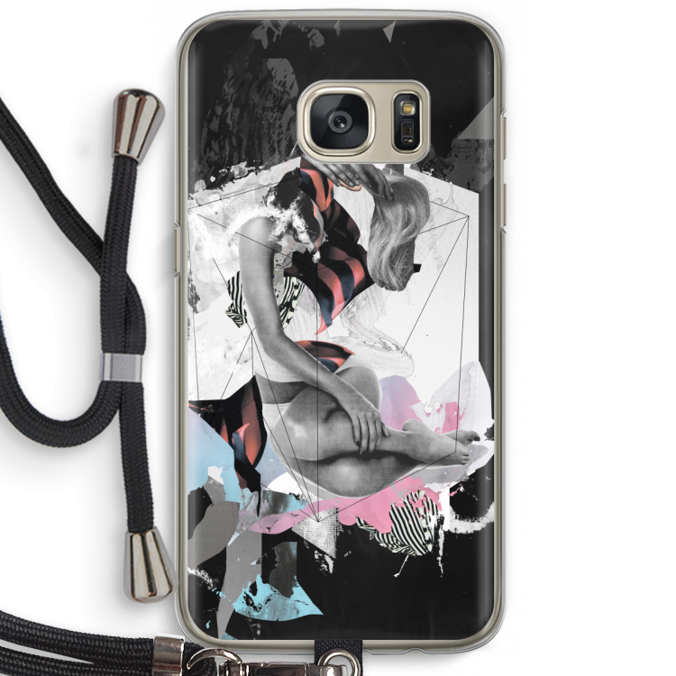 Camouflage de sommeil: Samsung Galaxy S7 Transparant Hoesje met koord