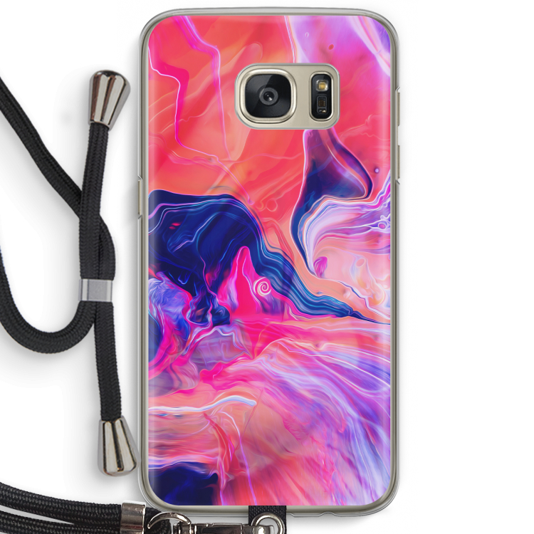 Earth And Ocean: Samsung Galaxy S7 Transparant Hoesje met koord