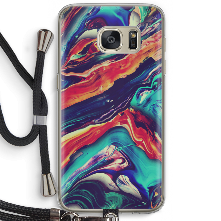 Chameleon Sun: Samsung Galaxy S7 Transparant Hoesje met koord