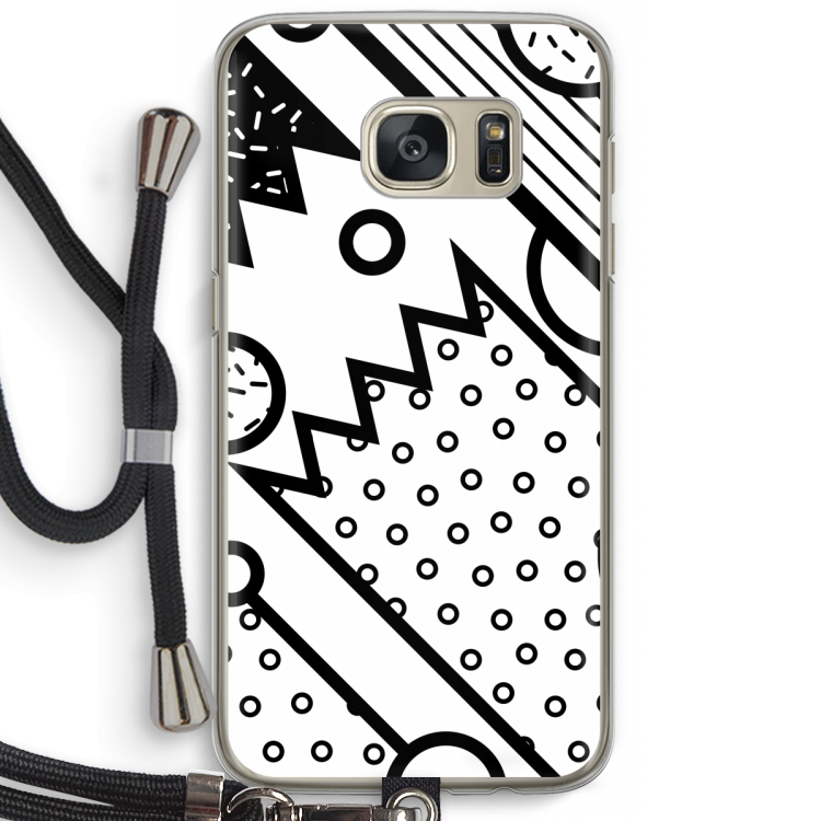 Pop Art #4: Samsung Galaxy S7 Transparant Hoesje met koord
