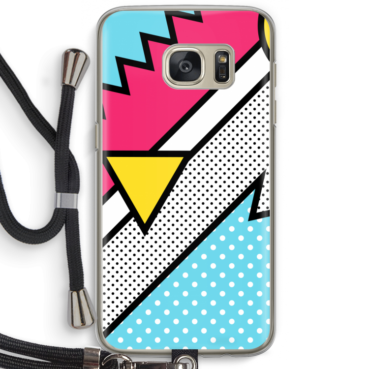 Pop Art #3: Samsung Galaxy S7 Transparant Hoesje met koord