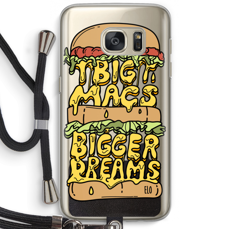 Big Macs Bigger Dreams: Samsung Galaxy S7 Transparant Hoesje met koord