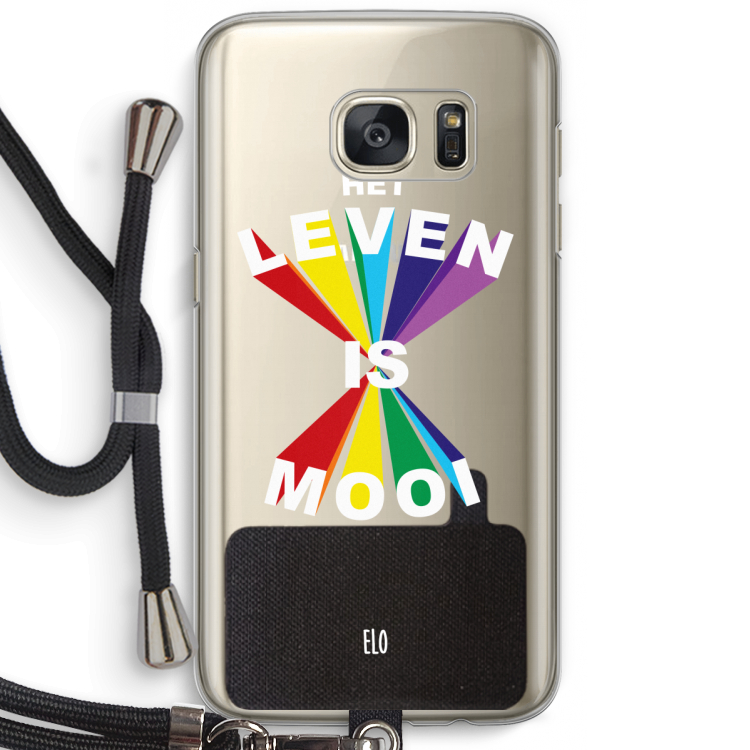 Het Leven Is Mooi: Samsung Galaxy S7 Transparant Hoesje met koord