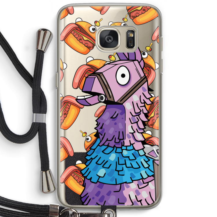 Loot Burger: Samsung Galaxy S7 Transparant Hoesje met koord