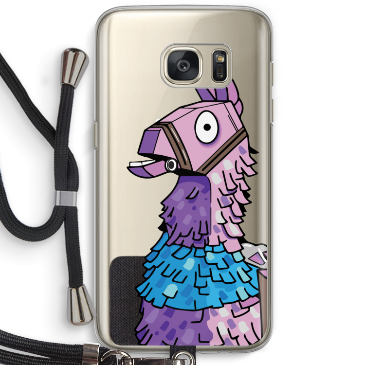 Lama: Samsung Galaxy S7 Transparant Hoesje met koord