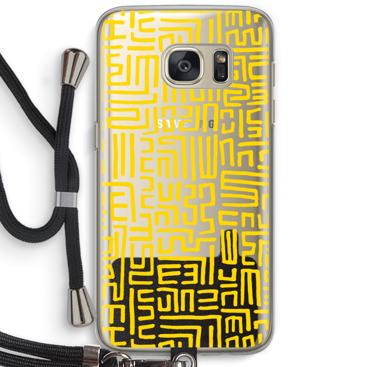 Majorelle Blue Print: Samsung Galaxy S7 Transparant Hoesje met koord