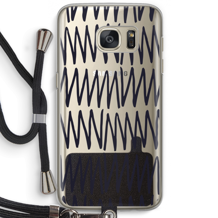 Marrakech Zigzag: Samsung Galaxy S7 Transparant Hoesje met koord