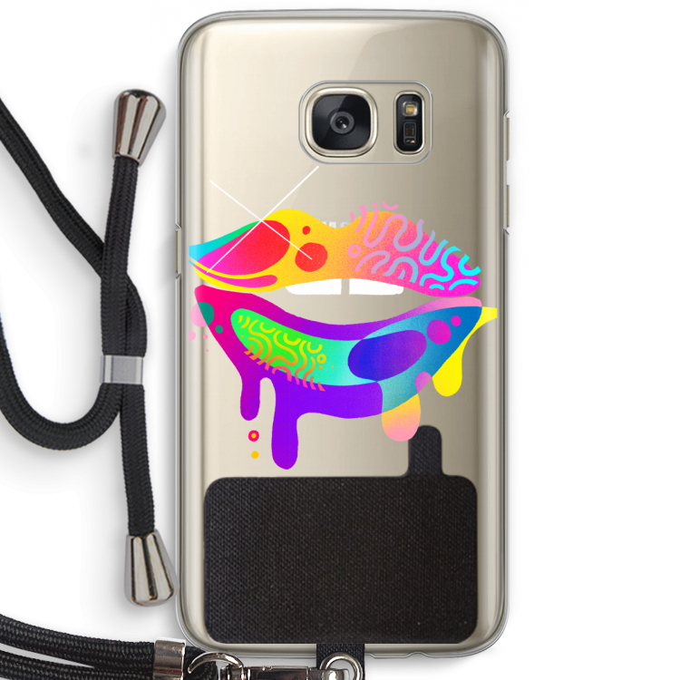 Lip Palette: Samsung Galaxy S7 Transparant Hoesje met koord