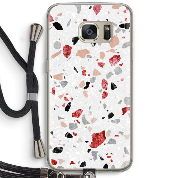 Terrazzo N°12: Samsung Galaxy S7 Transparant Hoesje met koord