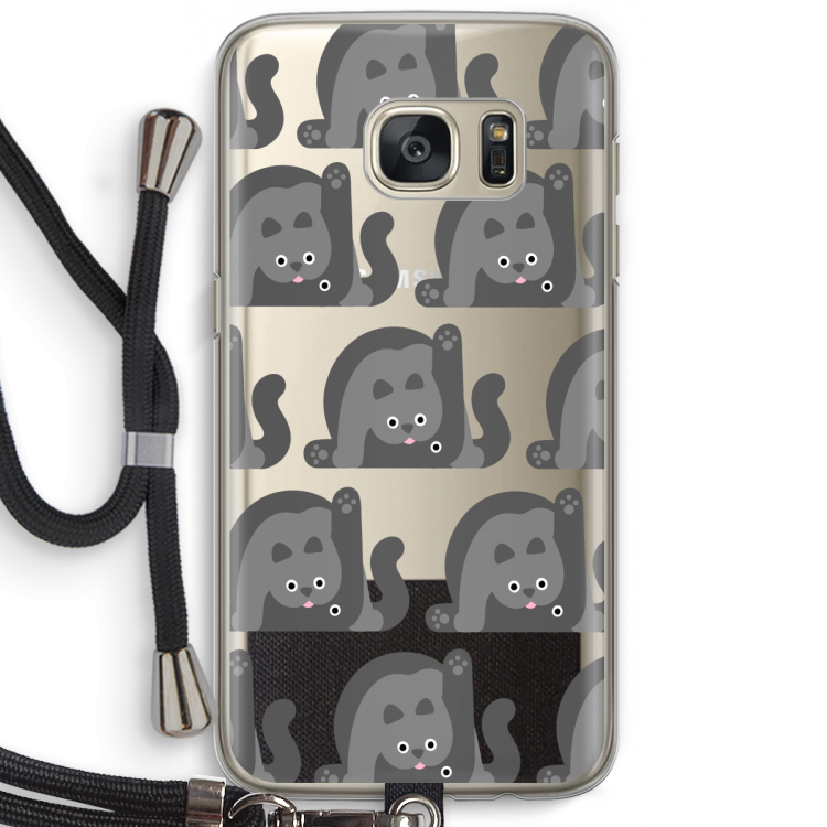 Cats: Samsung Galaxy S7 Transparant Hoesje met koord