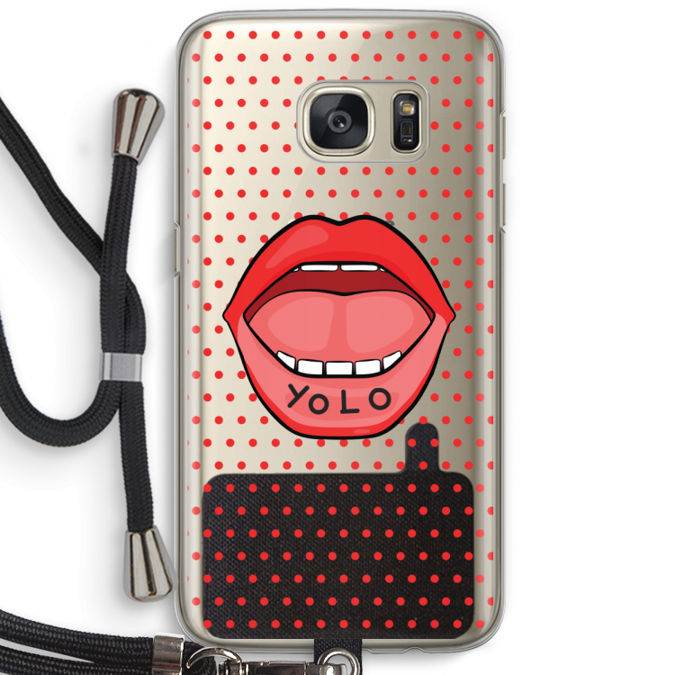 Yolo Denise: Samsung Galaxy S7 Transparant Hoesje met koord