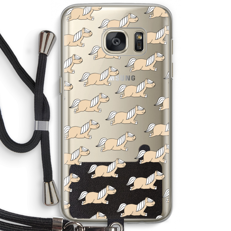 Ponys: Samsung Galaxy S7 Transparant Hoesje met koord