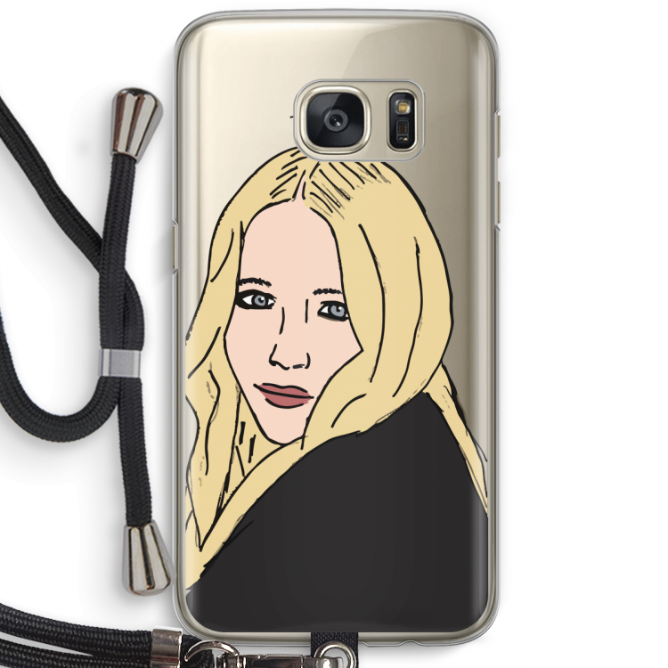 Mary Kate: Samsung Galaxy S7 Transparant Hoesje met koord