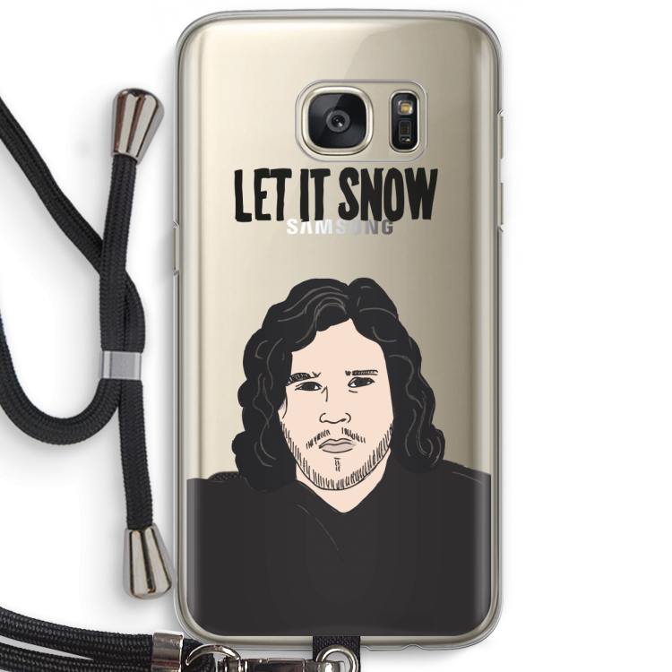 Let It Snow: Samsung Galaxy S7 Transparant Hoesje met koord