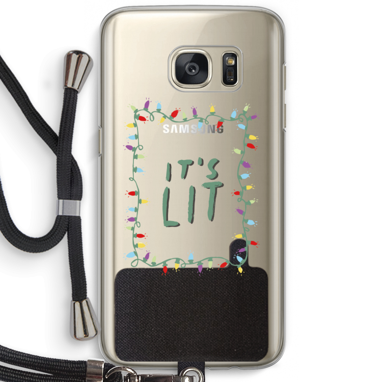 It's Lit: Samsung Galaxy S7 Transparant Hoesje met koord