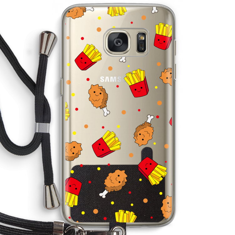 Chicken 'n Fries: Samsung Galaxy S7 Transparant Hoesje met koord