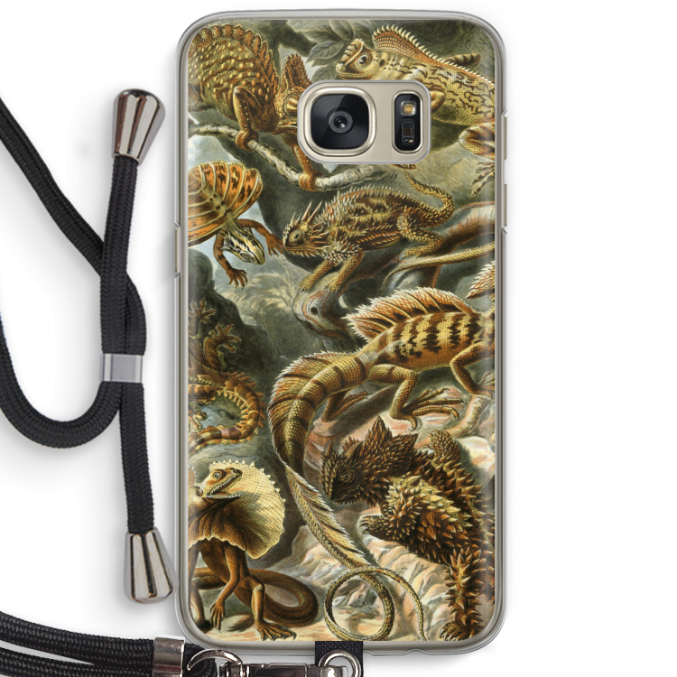 Haeckel Lacertilia: Samsung Galaxy S7 Transparant Hoesje met koord