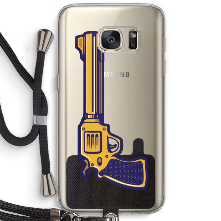 Pew Pew Pew: Samsung Galaxy S7 Transparant Hoesje met koord