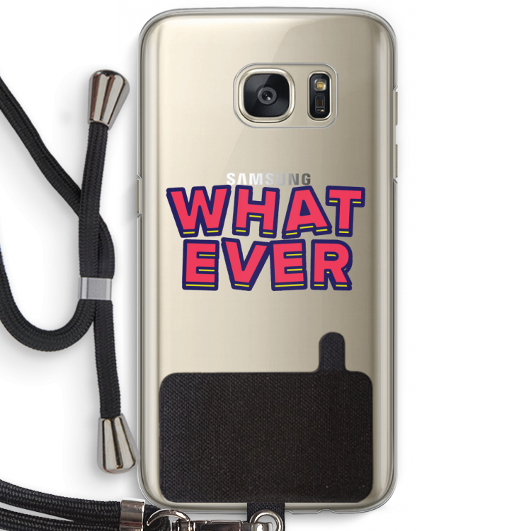 Whatever: Samsung Galaxy S7 Transparant Hoesje met koord