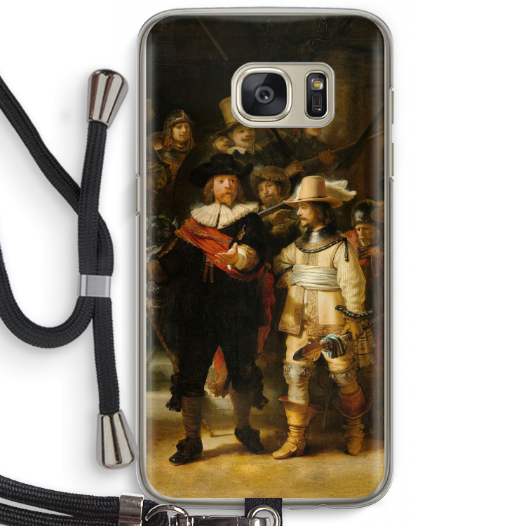 De Nachtwacht: Samsung Galaxy S7 Transparant Hoesje met koord
