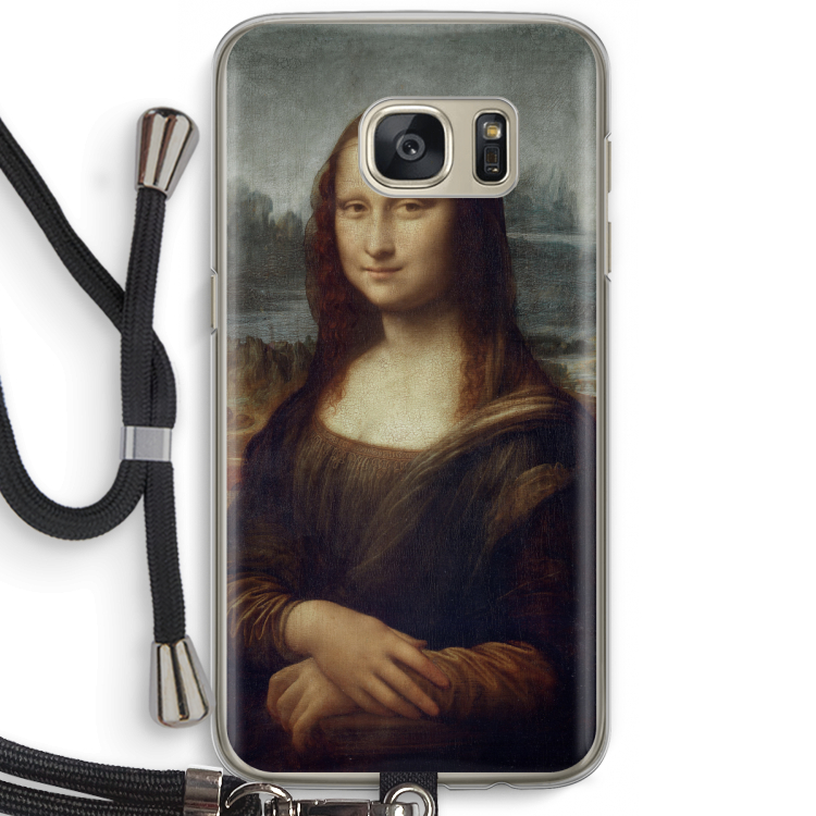 Mona Lisa: Samsung Galaxy S7 Transparant Hoesje met koord