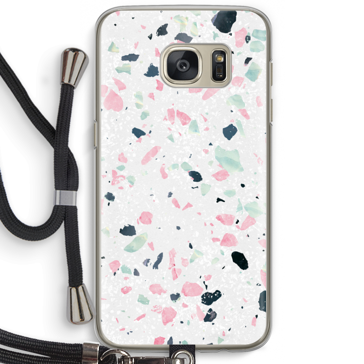 Terrazzo N°3: Samsung Galaxy S7 Transparant Hoesje met koord