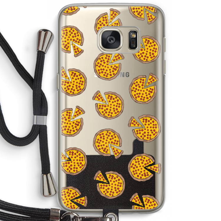 You Had Me At Pizza: Samsung Galaxy S7 Transparant Hoesje met koord