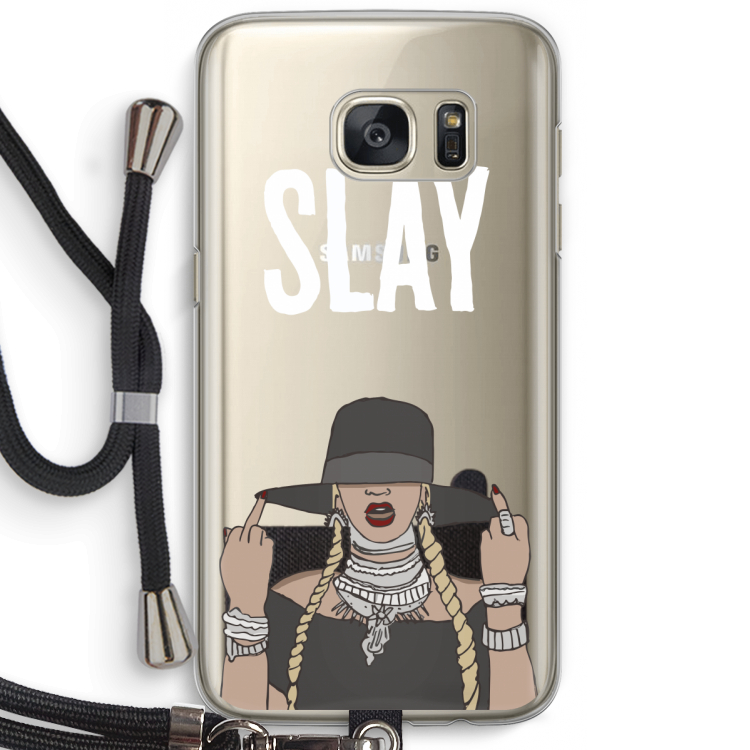 Slay All Day: Samsung Galaxy S7 Transparant Hoesje met koord