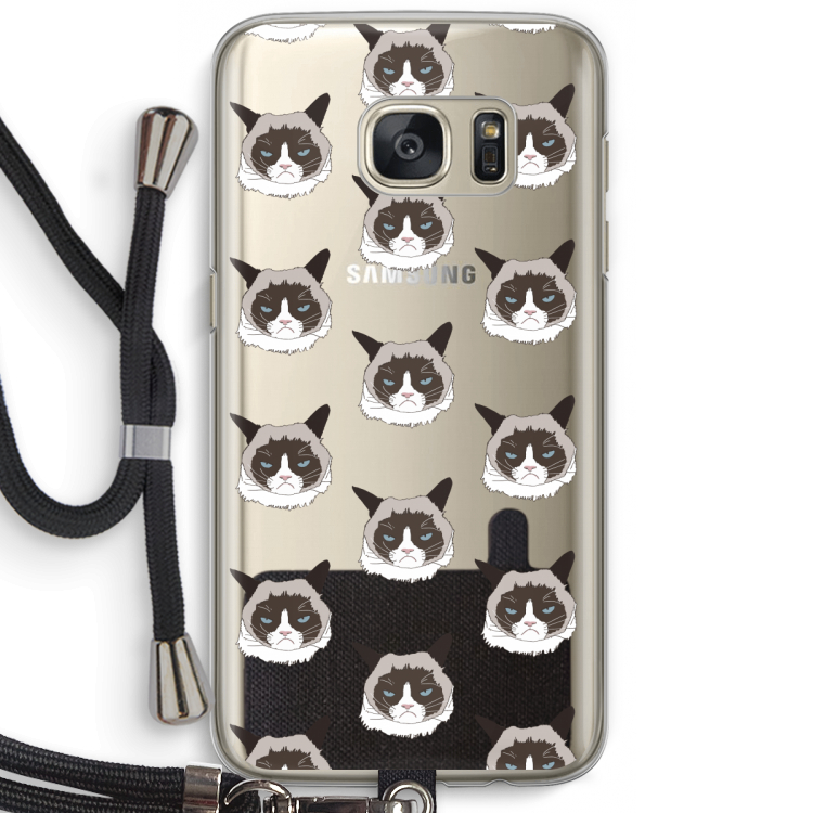 It's a Purrr Case: Samsung Galaxy S7 Transparant Hoesje met koord