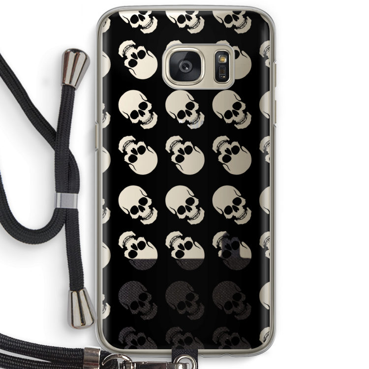 Musketon Skulls: Samsung Galaxy S7 Transparant Hoesje met koord