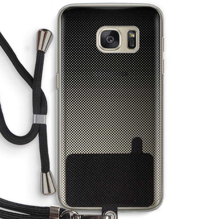 Musketon Halftone: Samsung Galaxy S7 Transparant Hoesje met koord