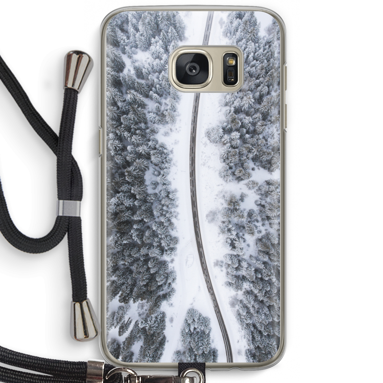 Snøfall: Samsung Galaxy S7 Transparant Hoesje met koord