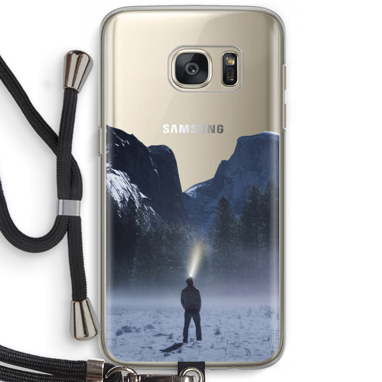 Wanderlust: Samsung Galaxy S7 Transparant Hoesje met koord