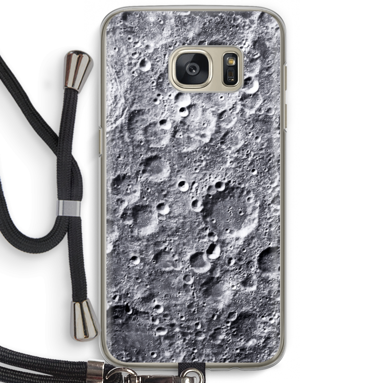 Maanlandschap: Samsung Galaxy S7 Transparant Hoesje met koord