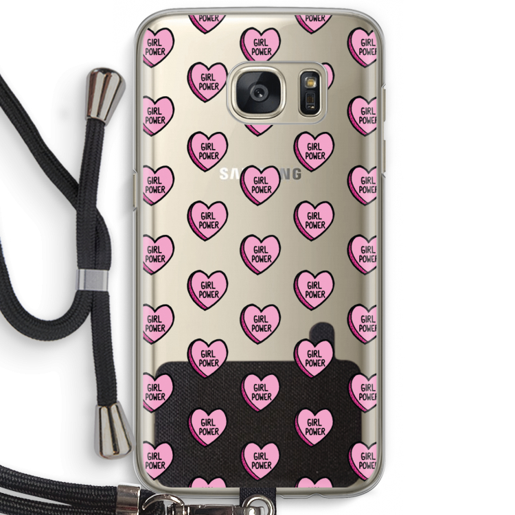GIRL POWER: Samsung Galaxy S7 Transparant Hoesje met koord