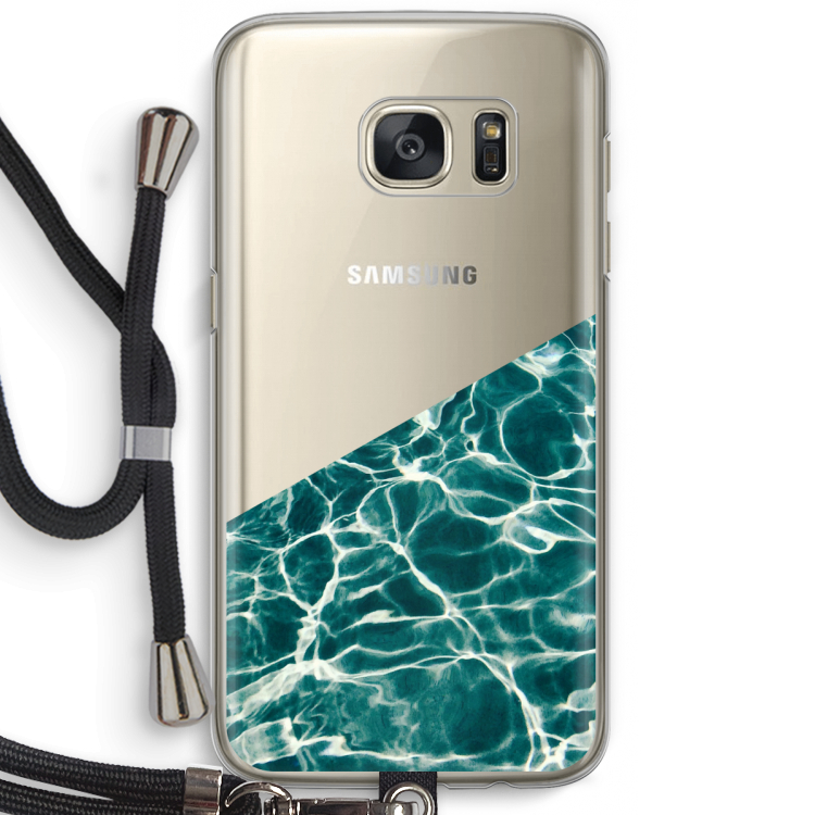 Weerkaatsing water: Samsung Galaxy S7 Transparant Hoesje met koord