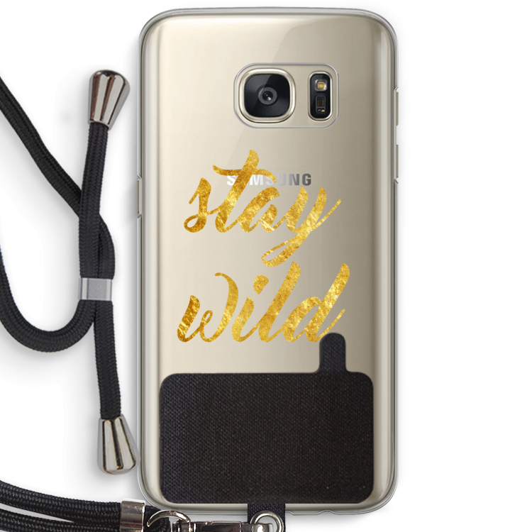 Stay wild: Samsung Galaxy S7 Transparant Hoesje met koord