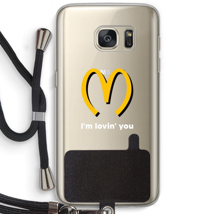 I'm lovin' you: Samsung Galaxy S7 Transparant Hoesje met koord