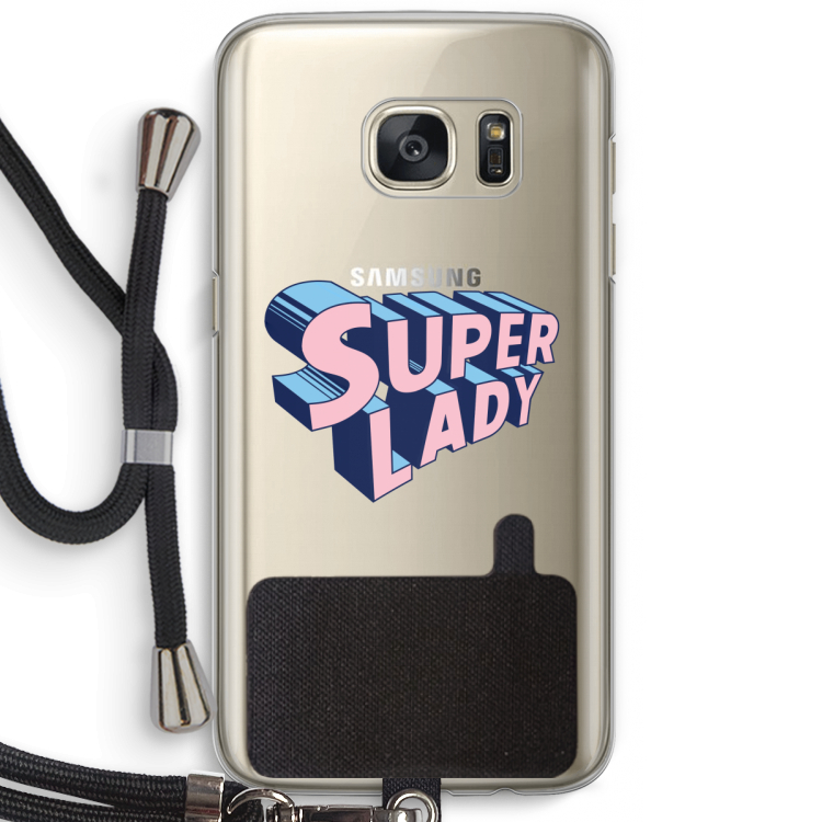 Superlady: Samsung Galaxy S7 Transparant Hoesje met koord