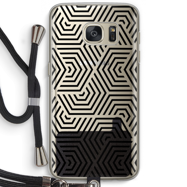 Magic pattern: Samsung Galaxy S7 Transparant Hoesje met koord