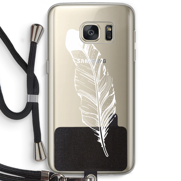 Pluim: Samsung Galaxy S7 Transparant Hoesje met koord