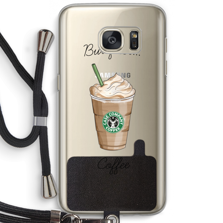 But first coffee: Samsung Galaxy S7 Transparant Hoesje met koord