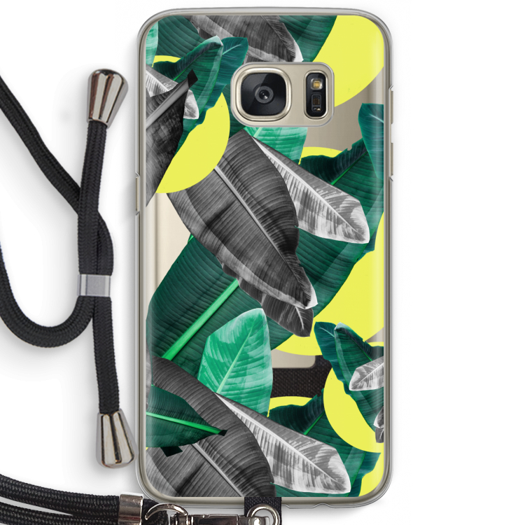 Fantasie jungle: Samsung Galaxy S7 Transparant Hoesje met koord
