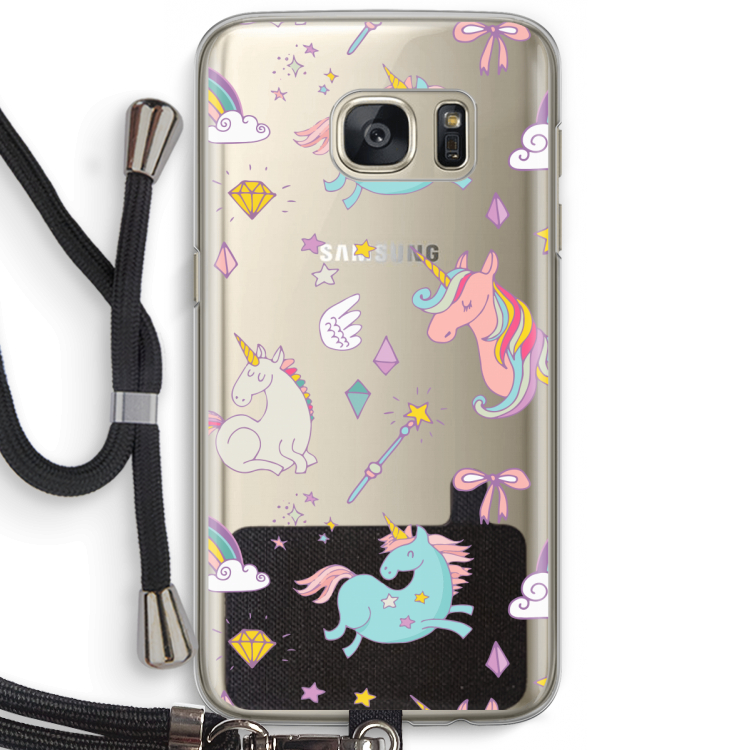 Fantasiewereld: Samsung Galaxy S7 Transparant Hoesje met koord