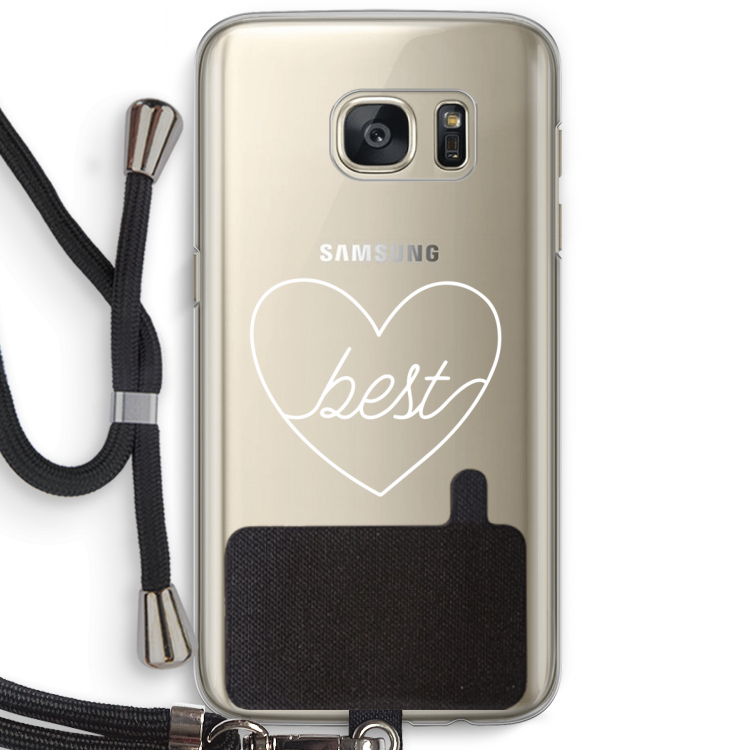 Best heart pastel: Samsung Galaxy S7 Transparant Hoesje met koord